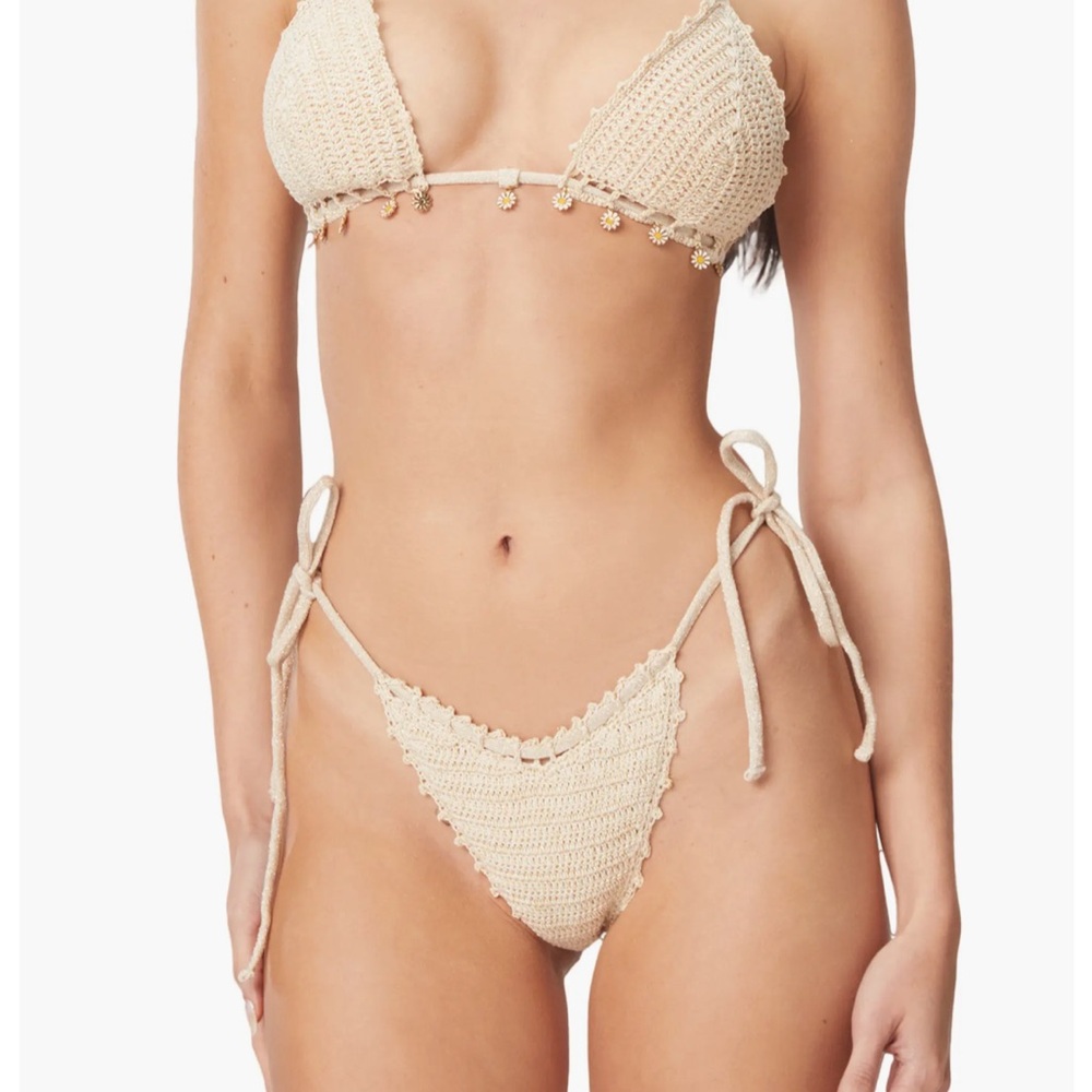 Beige Crochet Swimwear bottom CAPITTANA